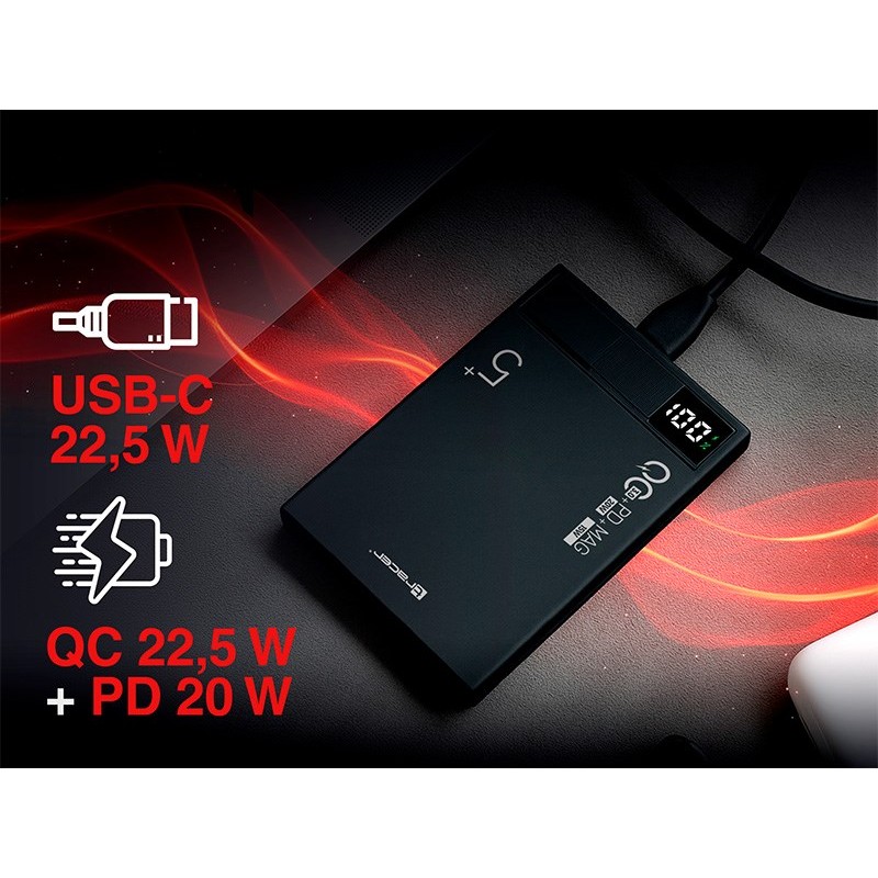 Tracer AirMag1 5000mAh PD20W+15W Mag, Black