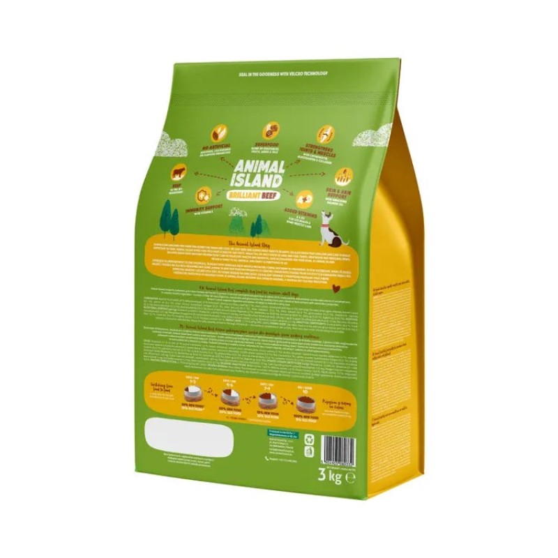 ANIMAL ISLAND Brilliant beef - dry dog food - 3kg ANIMAL ISLAND Brilliant beef - dry dog food - 3kg