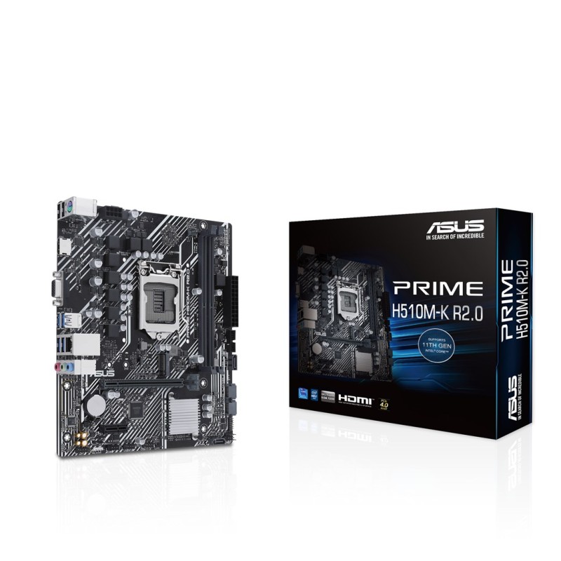 ASUS PRIME H510M-K R2.0 Intel H510 LGA 1200 (Socket H5) micro ATX ASUS PRIME H510M-K R2.0 Intel H510 LGA 1200 (Socket H5) micro ATX