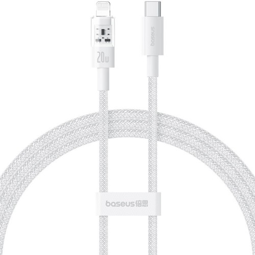 Baseus Gem USB-C to iP fast charging cable 1 m 20 W White Baseus Gem USB-C to iP fast charging cable 1 m 20 W White
