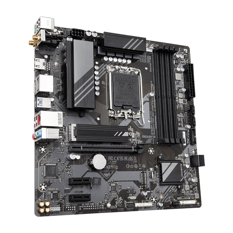 GIGABYTE B760M DS3H AX Motherboard - Supports Intel Core 14th Gen CPUs, 6+2+1 Phases Digital VRM, up to 7600MHz DDR5 (OC), 2xPCIe 4.0 M.2, Wi-Fi 6E, 2.5GbE LAN, USB 3.2 Gen 2 GIGABYTE B760M DS3H AX Motherboard - Supports Intel Core 14th Gen CPUs, 6+2+1 Phases Digital VRM, up to 7600MHz DDR5 (OC), 2xPCIe 4.0 M.2, Wi-Fi 6E, 2.5GbE LAN, USB 3.2 Gen 2