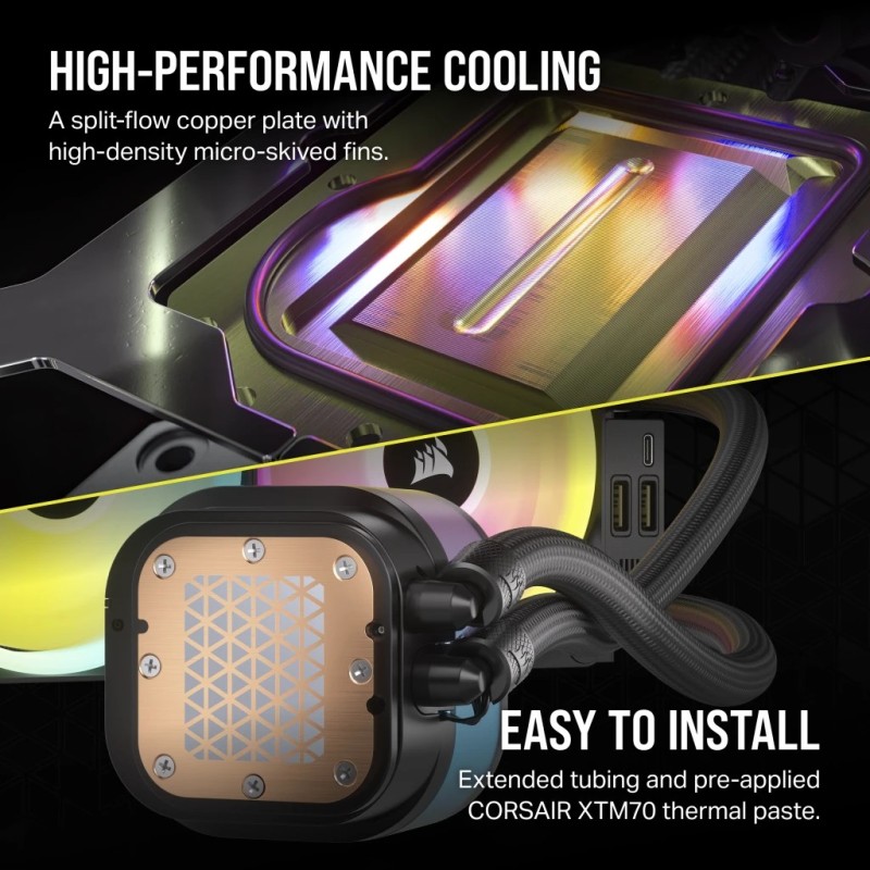 Corsair H100I Processor Liquid cooling kit 12 cm Black Corsair H100I Processor Liquid cooling kit 12 cm Black
