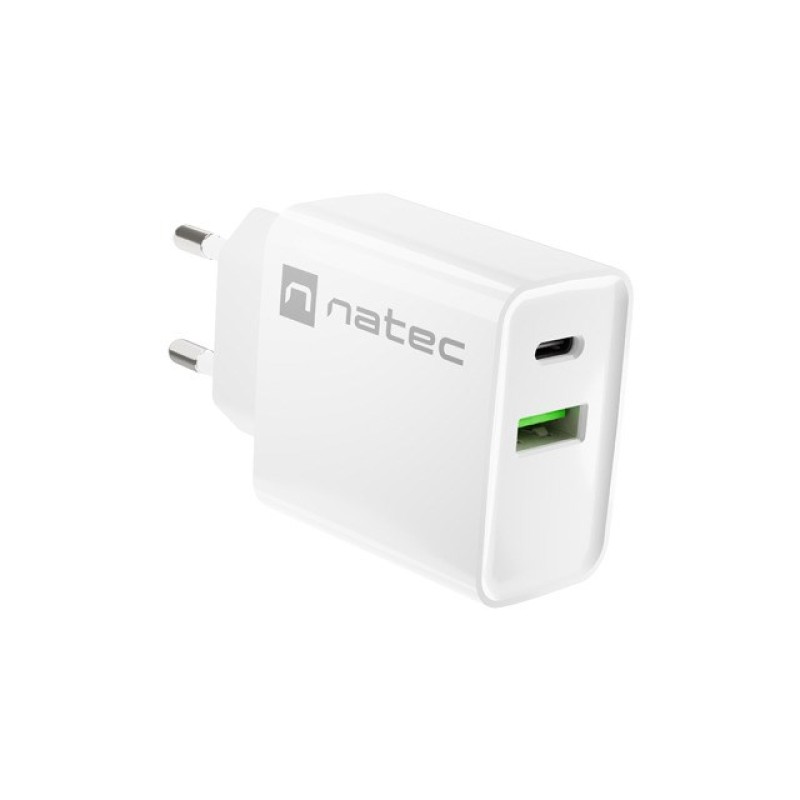 NATEC NETWORK CHARGER RIBERA USB-A+USB-C 20W PD