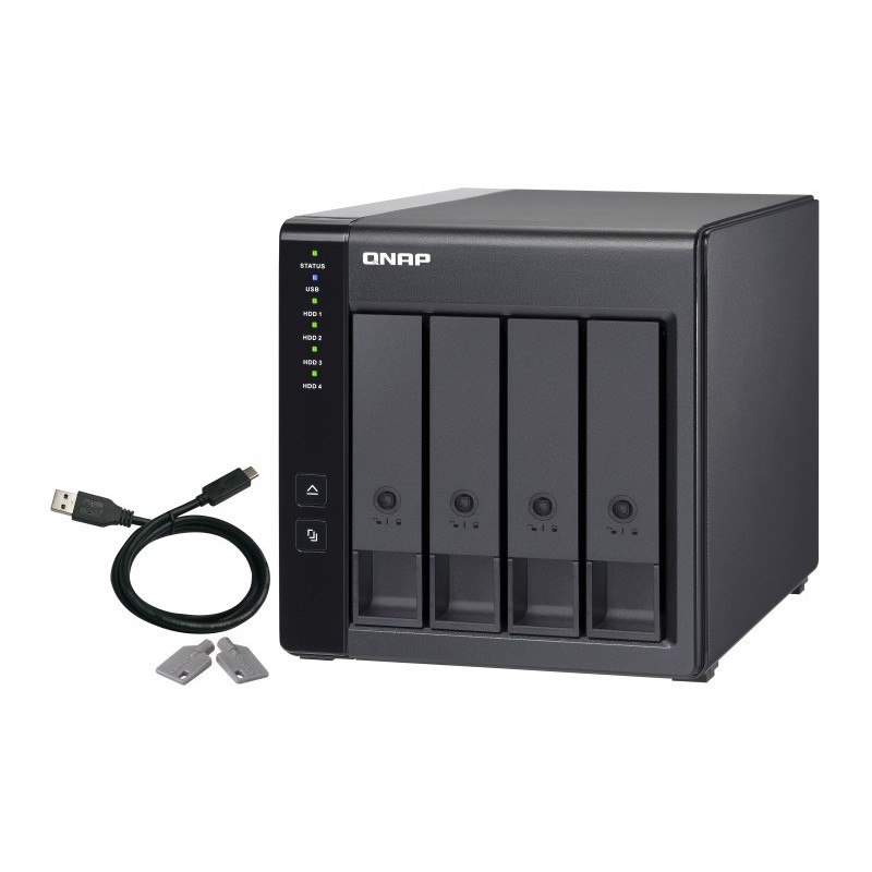 QNAP TR-004 storage drive enclosure HDD/SSD enclosure Black 2.5/3.5 QNAP TR-004 storage drive enclosure HDD/SSD enclosure Black 2.5/3.5