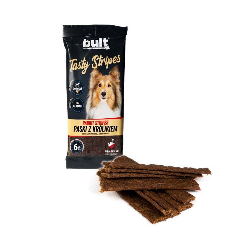 BULT Tasty stripes Rabbit - dog treat - 6 pcs BULT Tasty stripes Rabbit - dog treat - 6 pcs