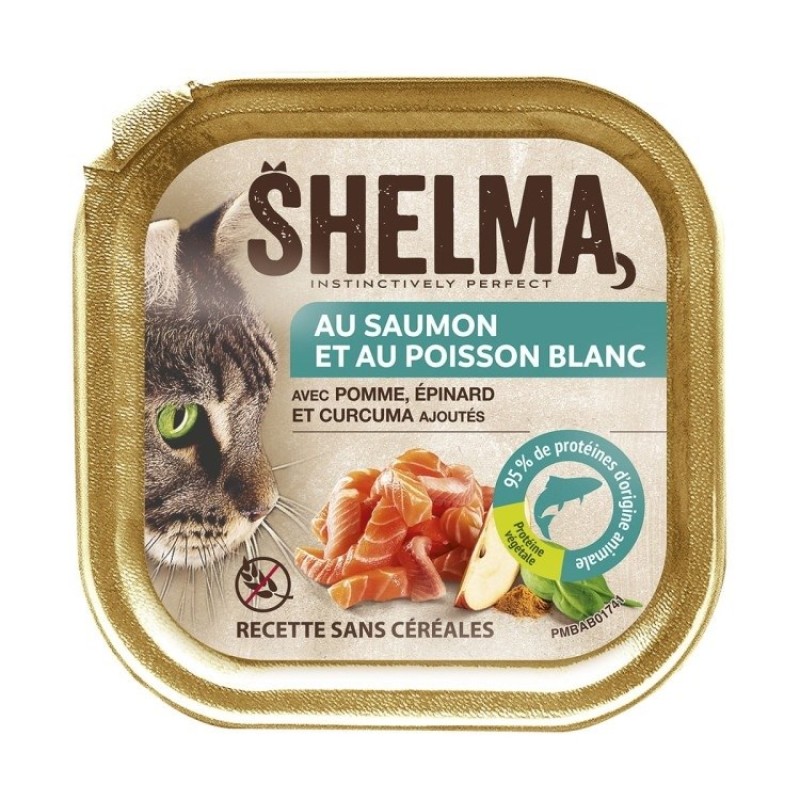 SHELMA Salmon and white fish pate - wet cat food - 100g SHELMA Salmon and white fish pate - wet cat food - 100g
