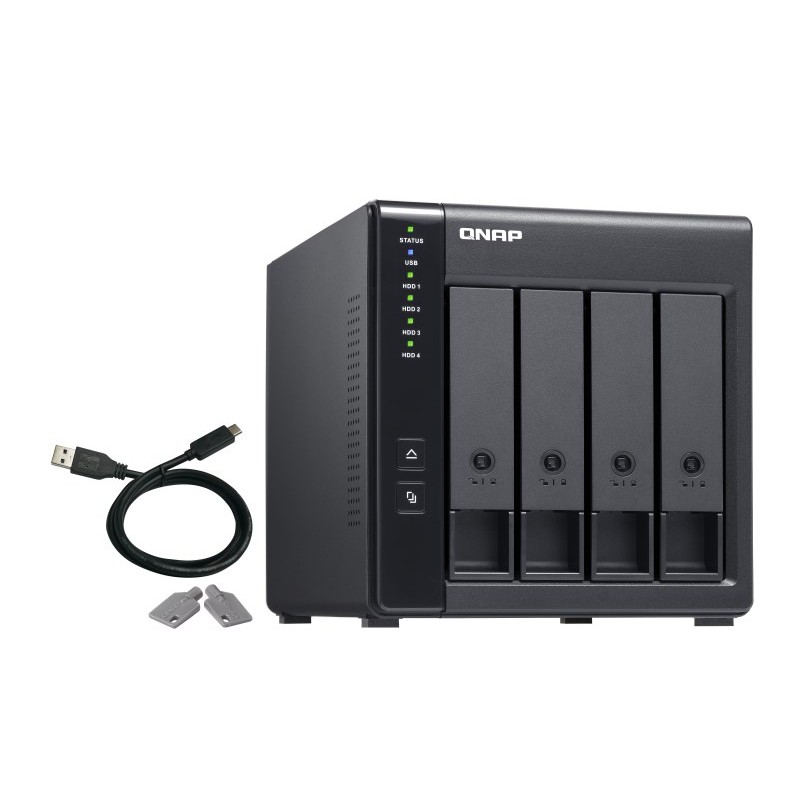 QNAP TR-004 storage drive enclosure HDD/SSD enclosure Black 2.5/3.5 QNAP TR-004 storage drive enclosure HDD/SSD enclosure Black 2.5/3.5