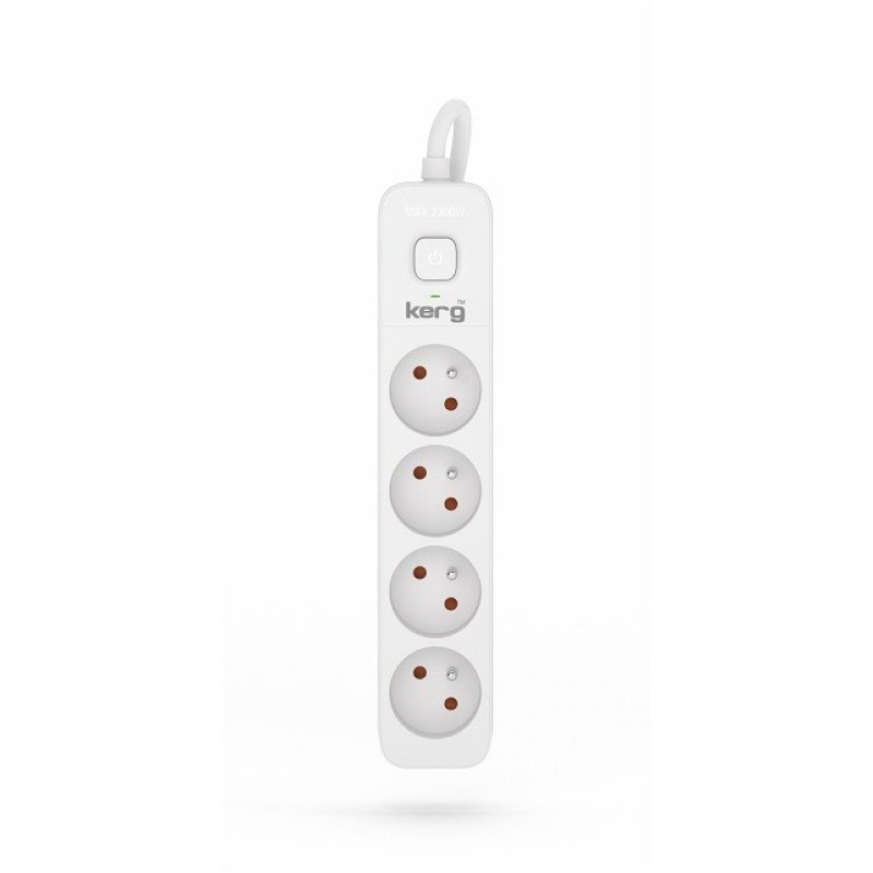 KERG power strip with switch 4 sockets 1.5m-10A KERG power strip with switch 4 sockets 1.5m-10A