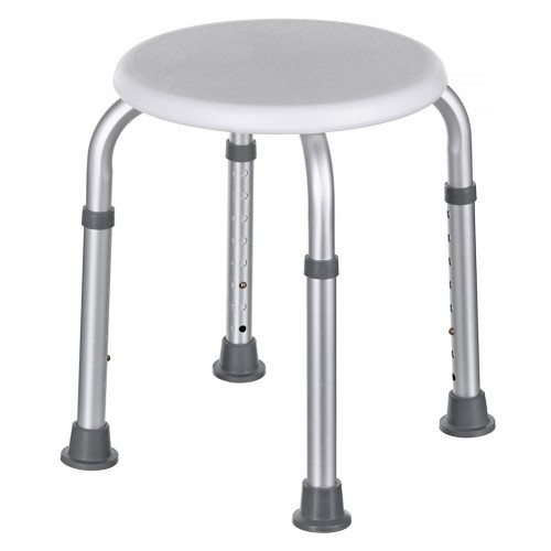 Round aluminium shower stool Round aluminium shower stool