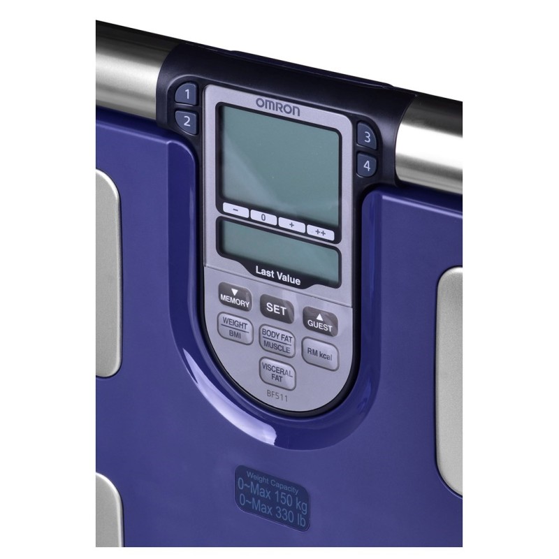 Omron BF511 Square Blue Electronic personal scale Omron BF511 Square Blue Electronic personal scale