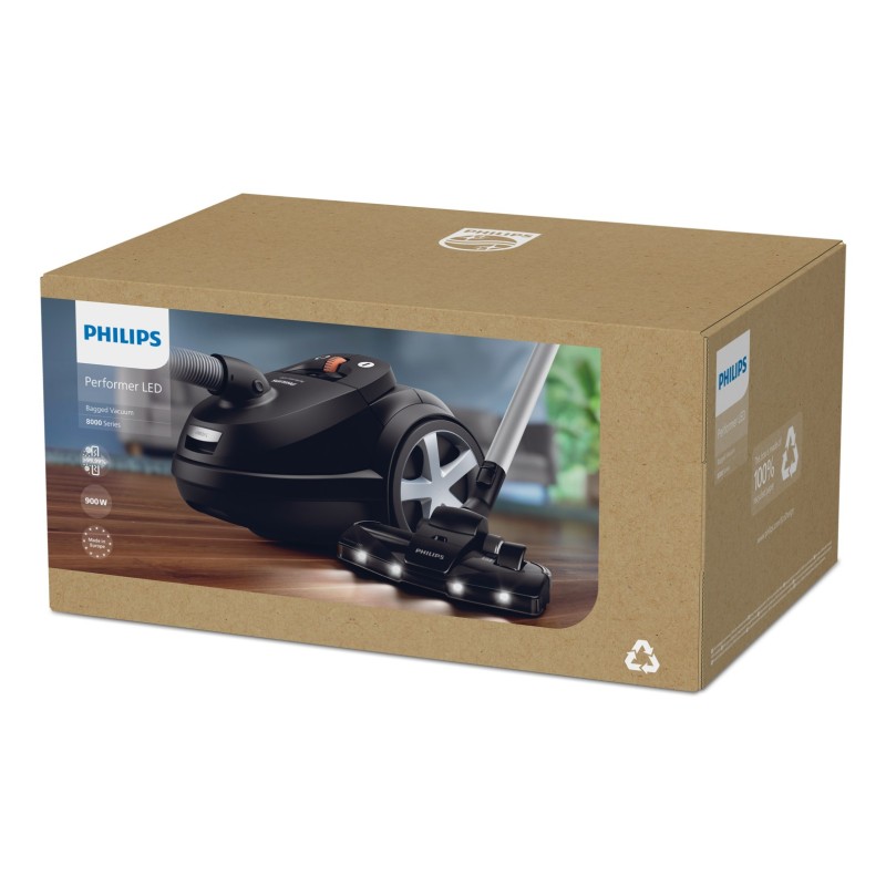 Philips 8000 series XD8122/10 vacuum 4 L Cylinder vacuum Dry 900 W Dust bag Philips 8000 series XD8122/10 vacuum 4 L Cylinder vacuum Dry 900 W Dust bag