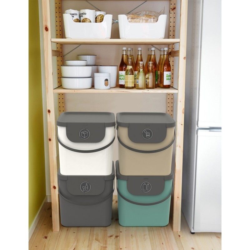 ROTHO Albula Cappuccino - waste sorting container - 40l ROTHO Albula Cappuccino - waste sorting container - 40l