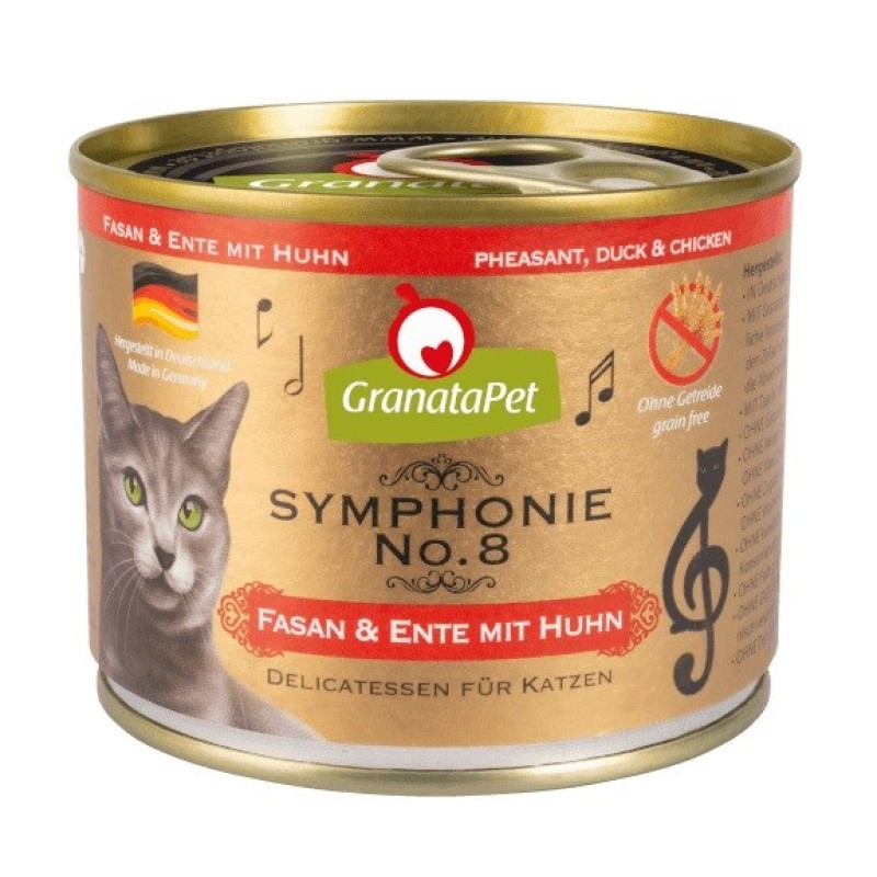 GRANATAPET Symphonie  No.8 Pheasant and duck with chicken - wet cat food - 200g GRANATAPET Symphonie  No.8 Pheasant and duck with chicken - wet cat food - 200g