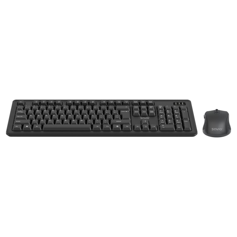 Savio KB-03 keyboard Mouse included Home/Office USB QWERTY US English Black