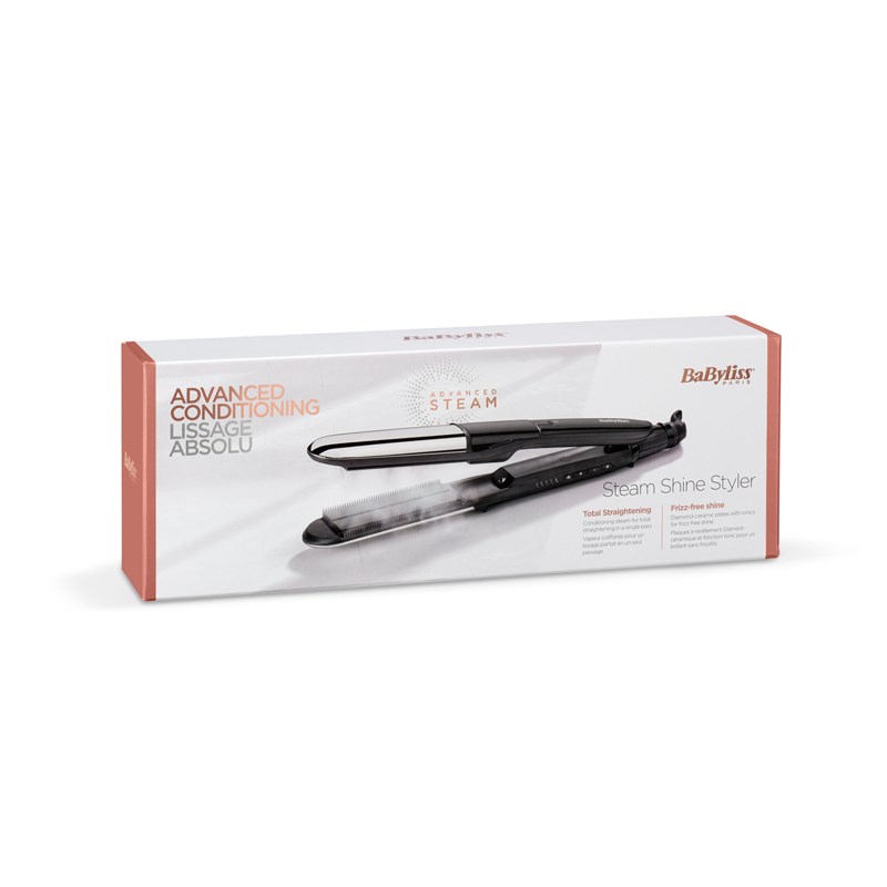 BaByliss Steam Mist Styler Straightening iron Black, Silver 2.5 m BaByliss Steam Mist Styler Straightening iron Black, Silver 2.5 m