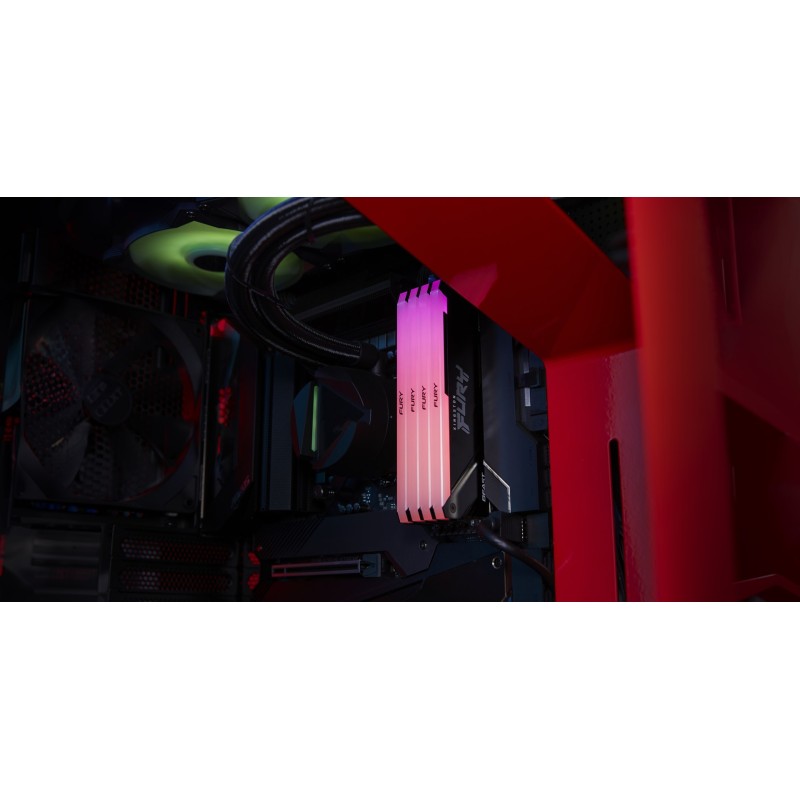 Kingston Technology FURY 32GB 3600MT/s DDR4 CL18 DIMM (Kit of 2) Beast RGB Kingston Technology FURY 32GB 3600MT/s DDR4 CL18 DIMM (Kit of 2) Beast RGB