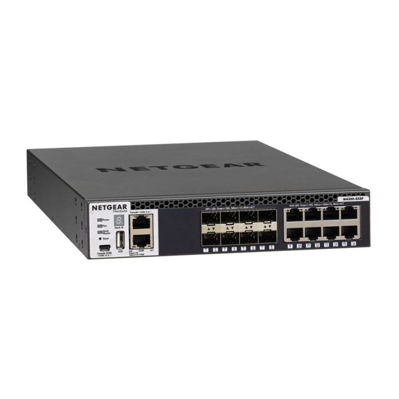 NETGEAR M4300-8X8F Managed L3 10G Ethernet (100/1000/10000) 1U Black