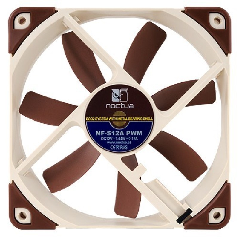 Noctua NF-S12A PWM computer cooling component Computer case Fan 12 cm Brown Noctua NF-S12A PWM computer cooling component Computer case Fan 12 cm Brown