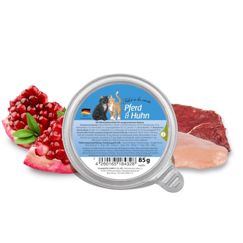 GRANATAPET Filet á la carte Horse with chicken - wet cat food - 85g GRANATAPET Filet á la carte Horse with chicken - wet cat food - 85g