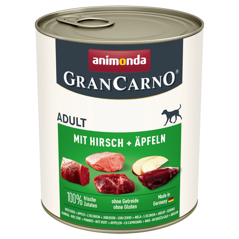 ANIMONDA GranCarno Adult Deer and apple - wet dog food - 800g