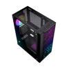 Gembird Fornax 2500 ARGB Gaming ATX computer case, Midi Tower, backlight,  Black