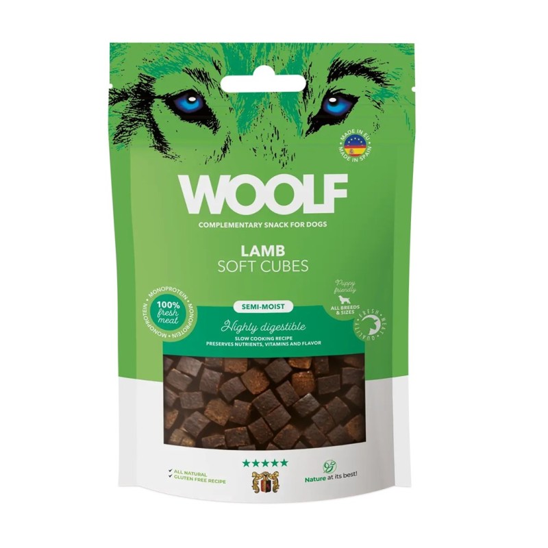 WOOLF Soft Cubes Lamb - dog treat - 100g