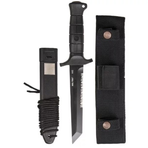 Nóż Mil-Tec German Combat Knife Black 2000 stal 440