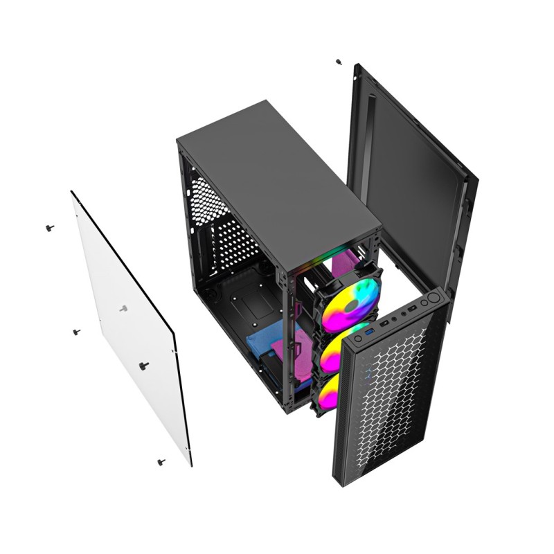 Gembird Fornax 500 Midi Tower Black Gembird Fornax 500 Midi Tower Black
