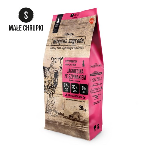 WIEJSKA ZAGRODA Lamb with Spinach – dry puppy food – 20kg WIEJSKA ZAGRODA Lamb with Spinach – dry puppy food – 20kg