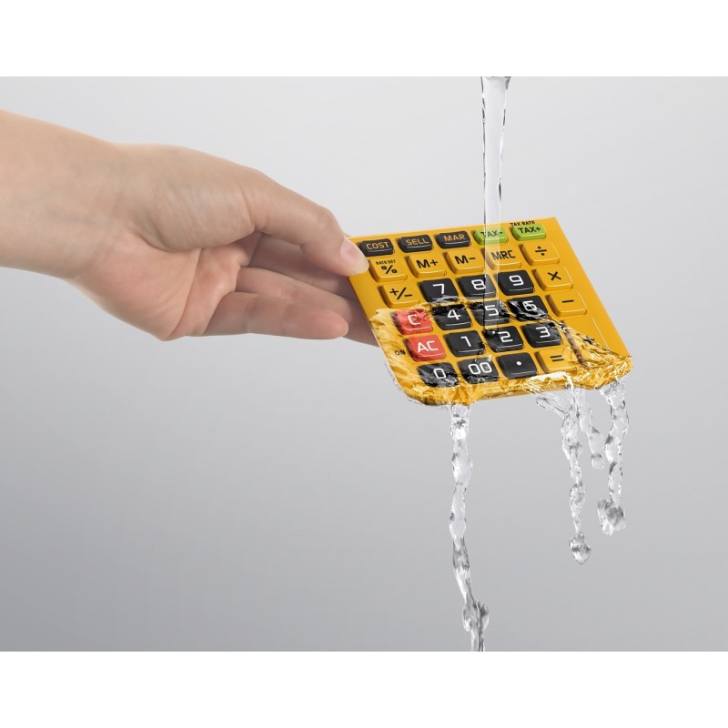 CASIO OFFICE CALCULATOR WATERPROOF WM-320MT-S, 12-digit display, removable keyboard. CASIO OFFICE CALCULATOR WATERPROOF WM-320MT-S, 12-digit display, removable keyboard.