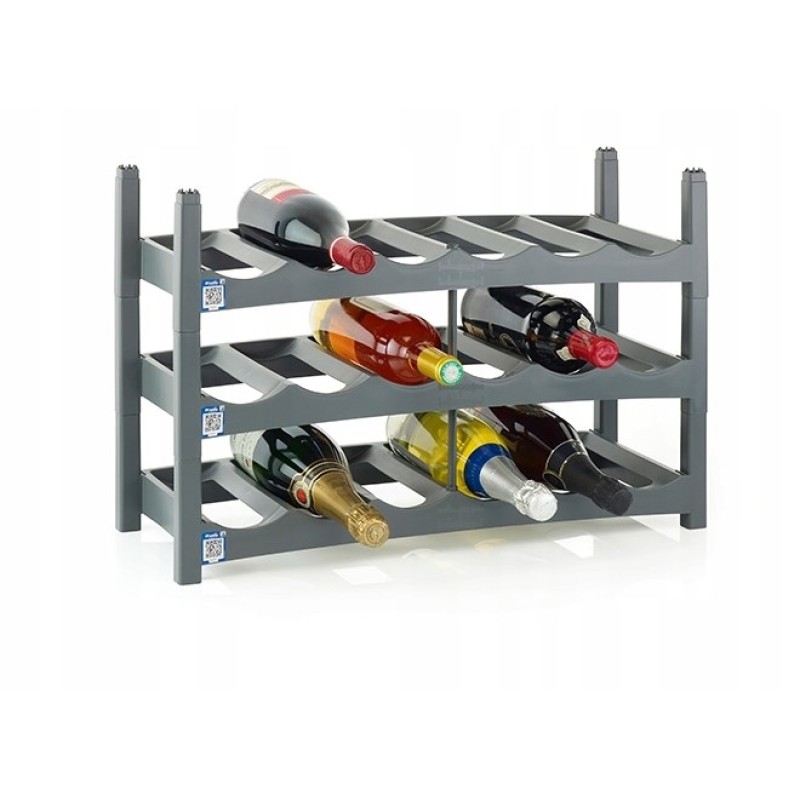 Rotho VARIO Tabletop wine rack 6 bottle(s) Grey Rotho VARIO Tabletop wine rack 6 bottle(s) Grey