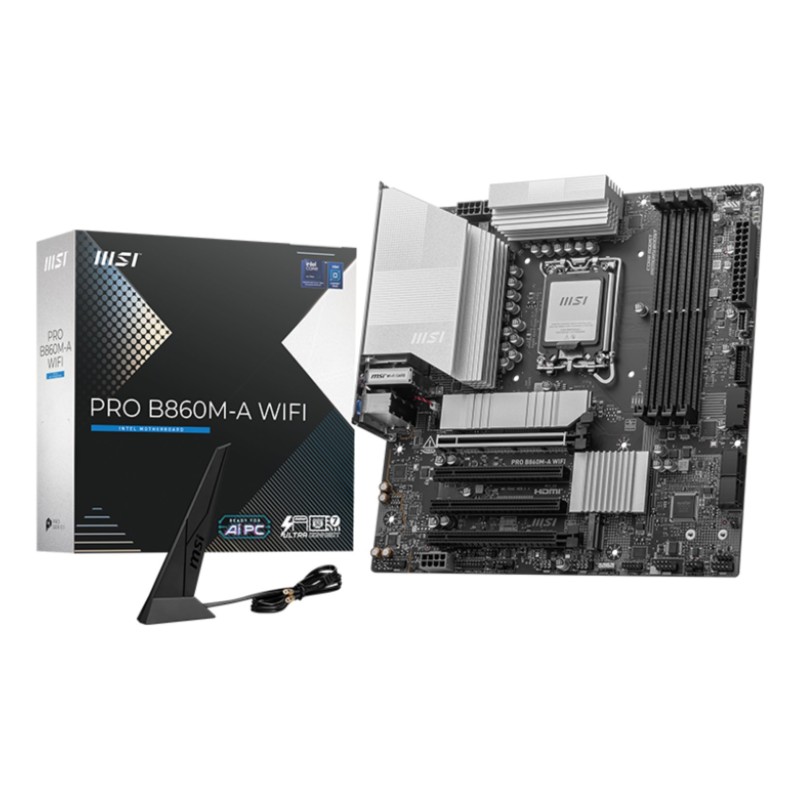 MSI PRO B860M-A WIFI motherboard Intel B860 LGA 1851 (Socket V1) micro ATX