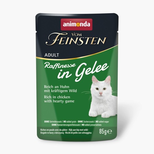ANIMONDA Vom Feinsten Adult Raffinesse in Jelly rich in Chicken with Game - Wet Cat Food - 85 g ANIMONDA Vom Feinsten Adult Raffinesse in Jelly rich in Chicken with Game - Wet Cat Food - 85 g