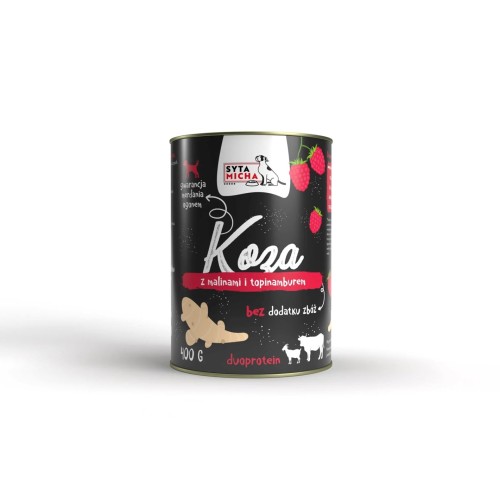 SYTA MICHA Goat with raspberries and Jerusalem artichoke - wet dog food - 400g SYTA MICHA Goat with raspberries and Jerusalem artichoke - wet dog food - 400g