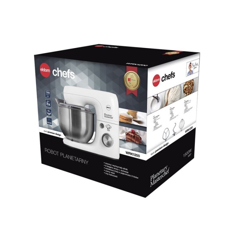 ELDOM WRK1200 planet Stand mixer 800 W White ELDOM WRK1200 planet Stand mixer 800 W White