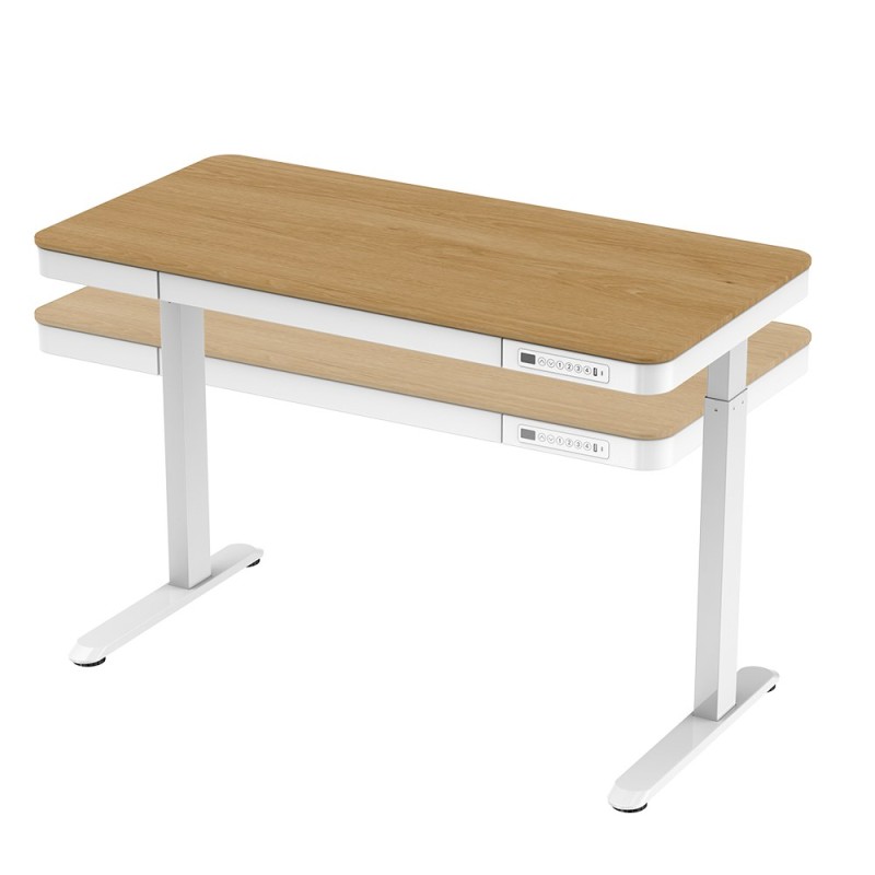 ACTIVEJET desk with electric height adjustment 140x70 ET119W-C white/oak ACTIVEJET desk with electric height adjustment 140x70 ET119W-C white/oak