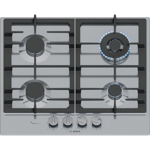 Bosch Serie 6 PCH6A5I90 hob Stainless steel Built-in 60 cm Gas 4 zone(s)