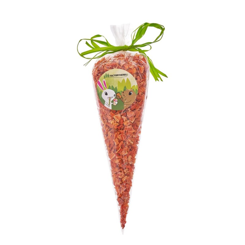 FACTORY HERBS Carrot cubes - treat for rodents and rabbits - 100g FACTORY HERBS Carrot cubes - treat for rodents and rabbits - 100g