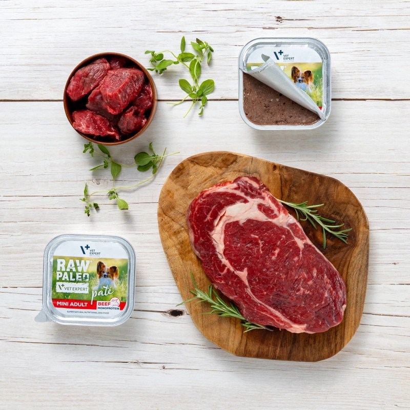 RAW PALEO Pate Mini Adult Beef - wet dog food - 150 g RAW PALEO Pate Mini Adult Beef - wet dog food - 150 g