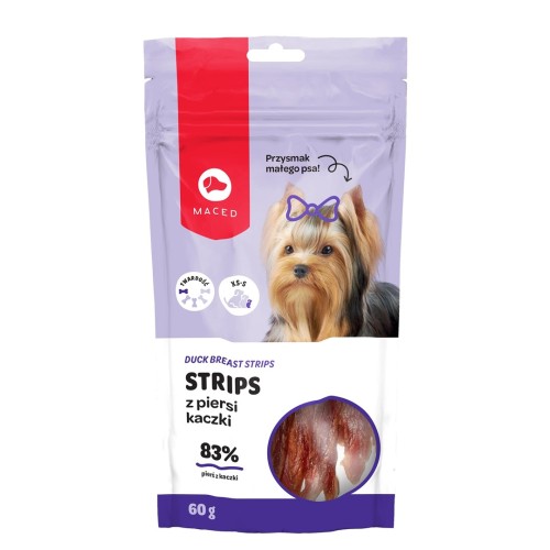 MACED Duck breast strips - Dog treat - 60g MACED Duck breast strips - Dog treat - 60g
