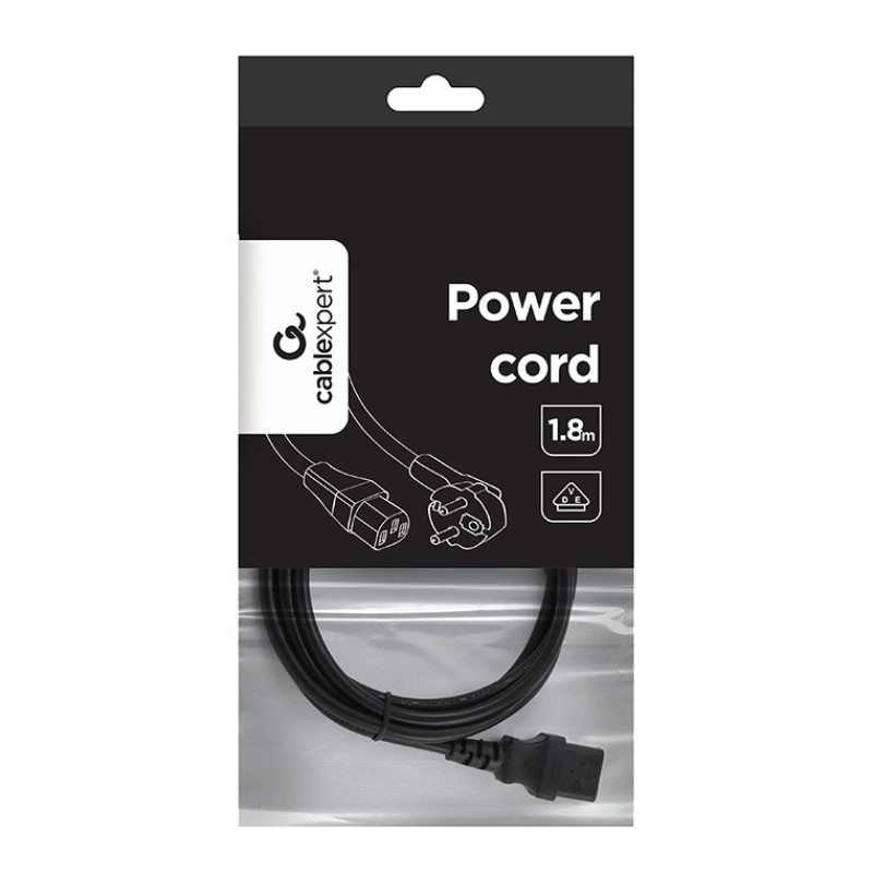 Gembird PC-186-VDE power cable Black 1.8 m Gembird PC-186-VDE power cable Black 1.8 m
