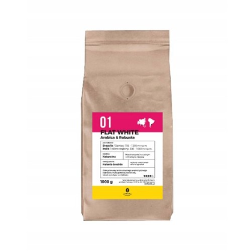 8Grams Flat White Arabica, Robusta roasted coffee beans, 1 kg