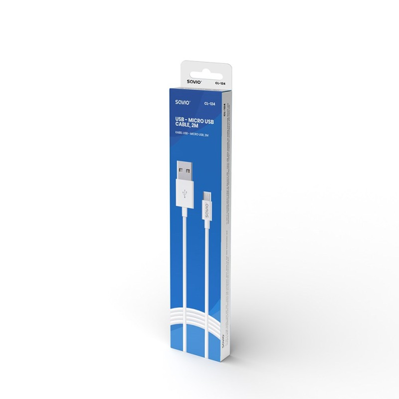Savio USB – micro USB cable CL-124 Savio USB – micro USB cable CL-124
