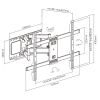 Gembird WM-80ST-02 Full-motion TV wall mount, 37