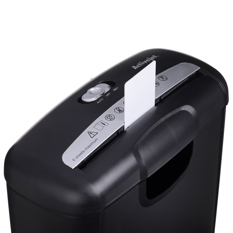 Activejet ASH-0601S Shredder for documents, black. Activejet ASH-0601S Shredder for documents, black.