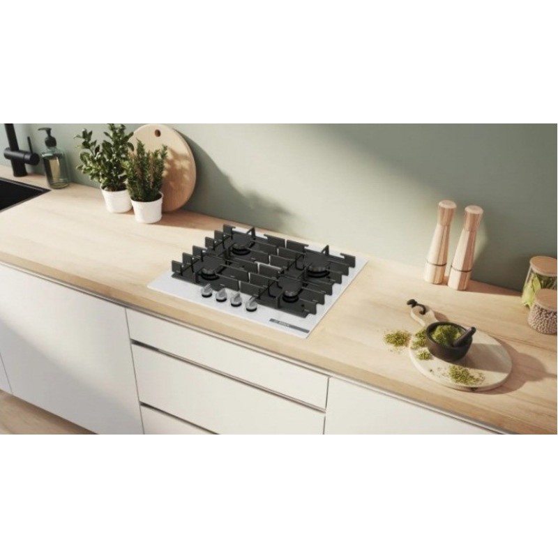Bosch Serie 6 PPP6A2I40 Gas hob White, Black