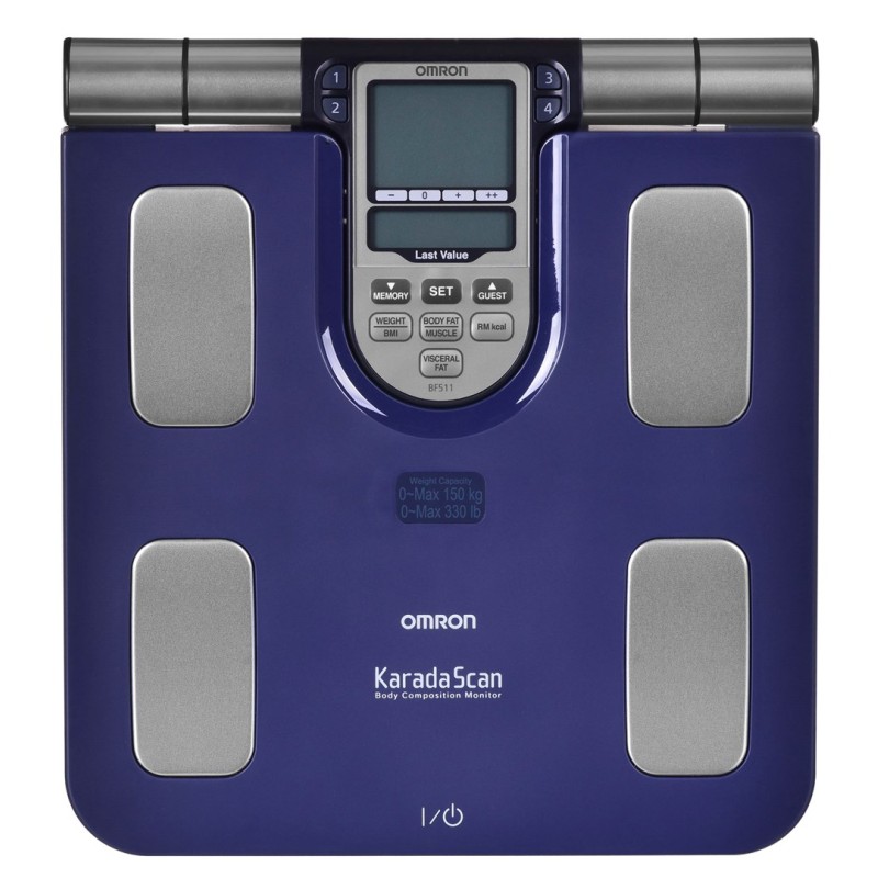Omron BF511 Square Blue Electronic personal scale Omron BF511 Square Blue Electronic personal scale
