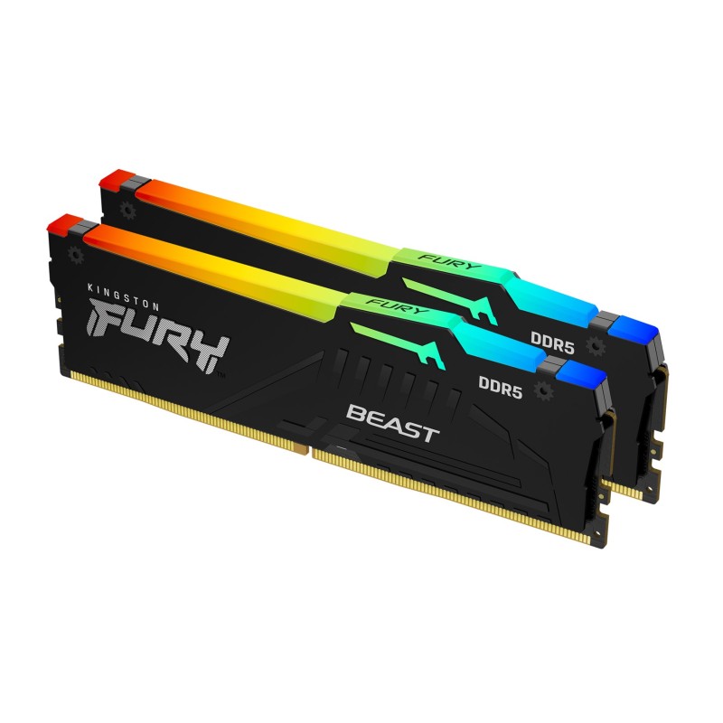 Kingston Technology FURY Beast 64GB 5600MT/s DDR5 CL36 DIMM (Kit of 2) RGB EXPO Kingston Technology FURY Beast 64GB 5600MT/s DDR5 CL36 DIMM (Kit of 2) RGB EXPO