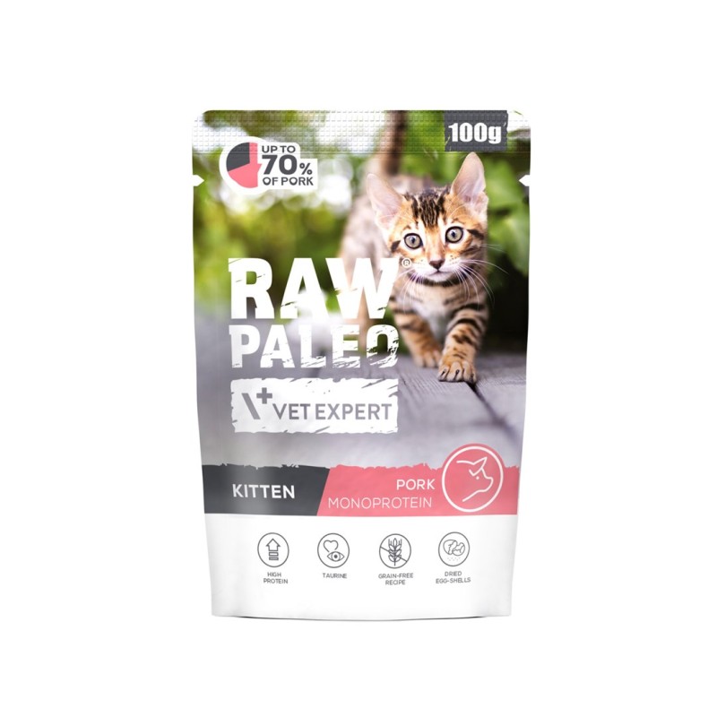 VETEXPERT Raw Paleo Kitten Pork - wet cat food - 100g VETEXPERT Raw Paleo Kitten Pork - wet cat food - 100g