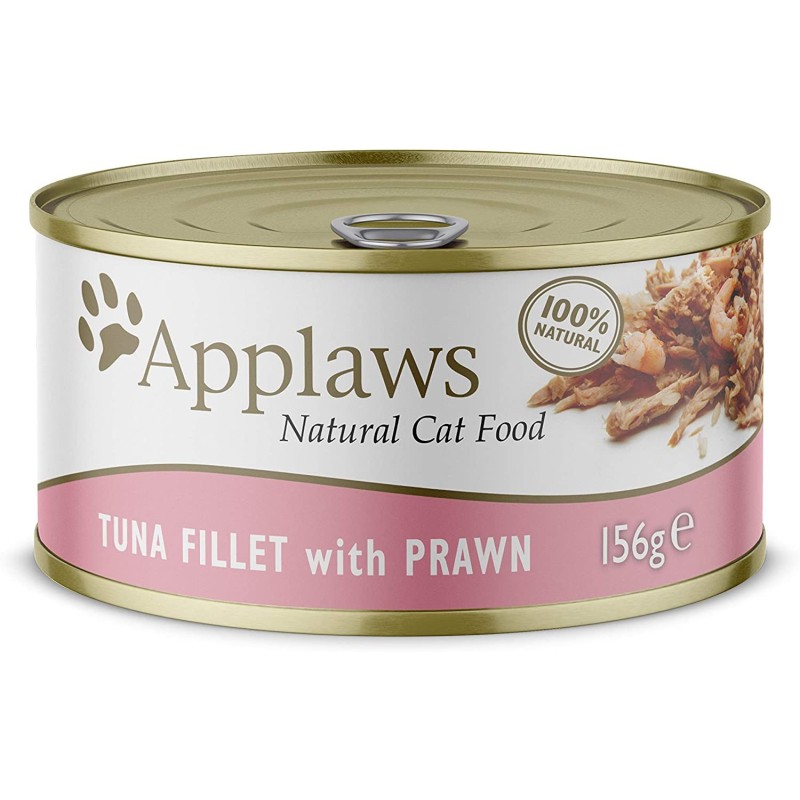 APPLAWS Natural Cat Food Tuna fillet with prawn - wet cat food - 156g APPLAWS Natural Cat Food Tuna fillet with prawn - wet cat food - 156g